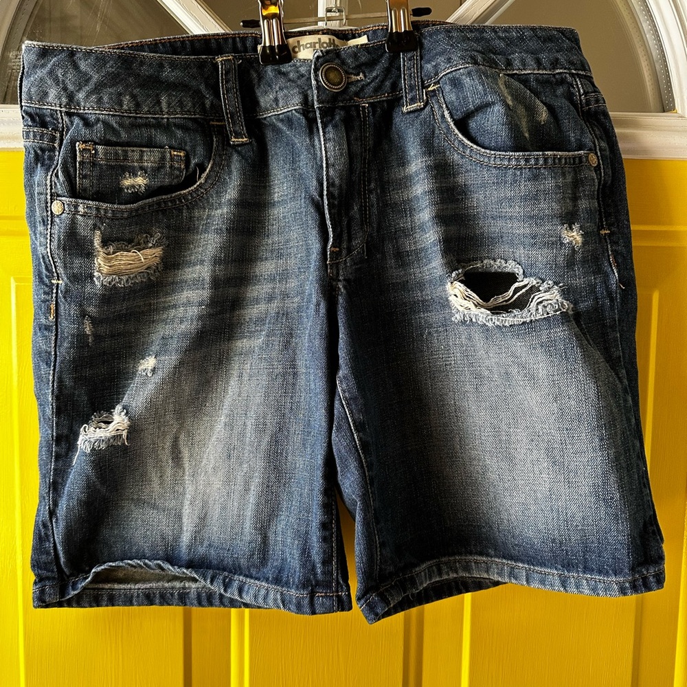 Charlotte Russe Distressed Denim Shorts